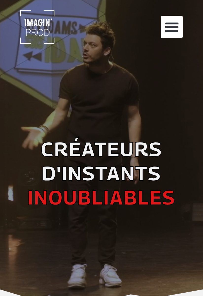 Aperçu du site Imagin Prod réalisé par yanaweb