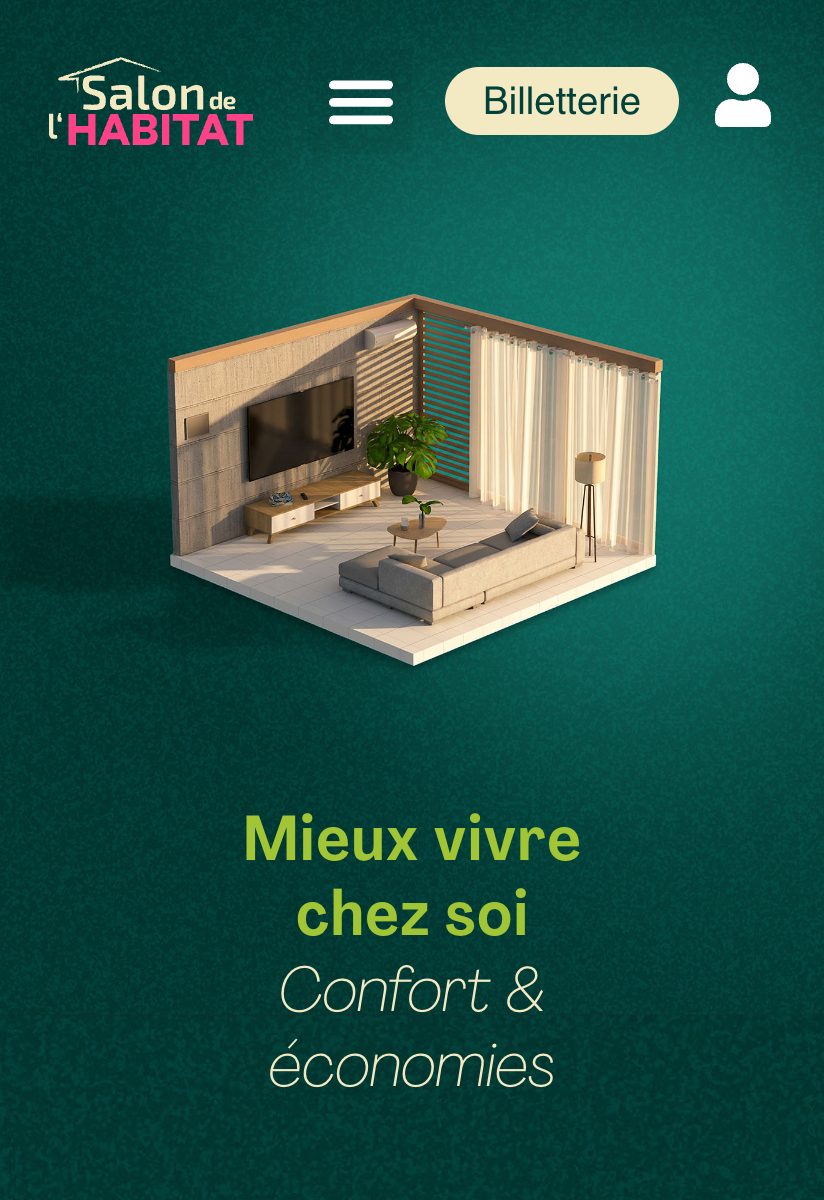 Aperçu du site Salon de l'Habitat Guyane réalisé par yanaweb