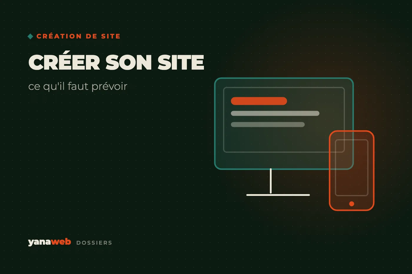 Un ordinateur et un téléphone affichant les maquettes d'un site