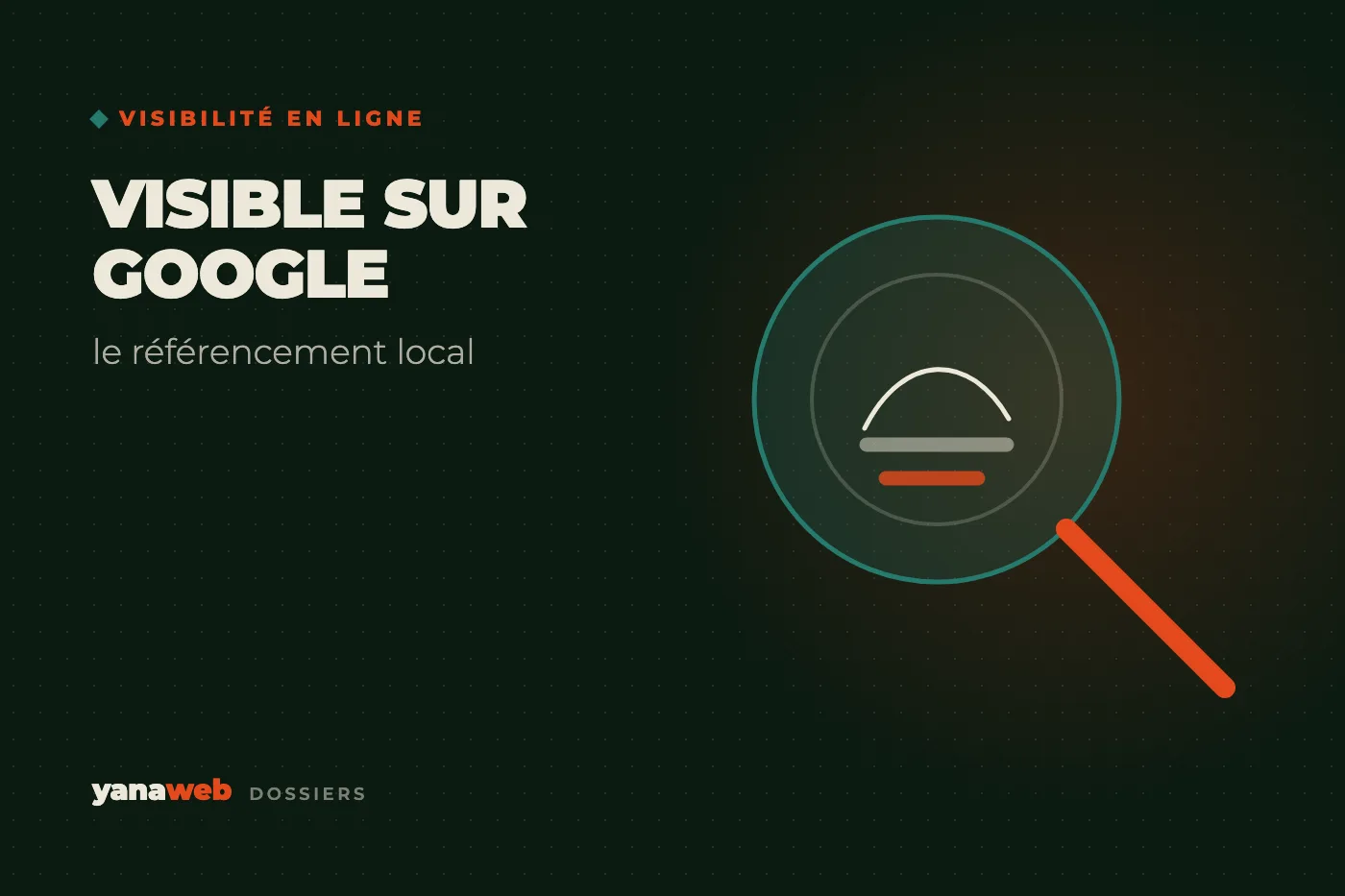 Une loupe posée sur un résultat de recherche